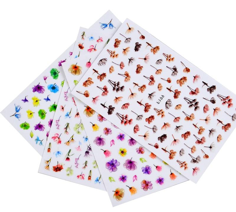 Elegantes Stickers de Uñas 3D con Decal de Agua