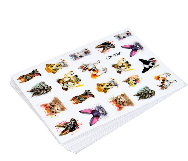 Elegantes Stickers de Uñas 3D con Decal de Agua