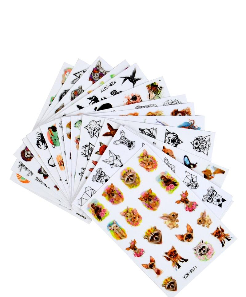 Elegantes Stickers de Uñas 3D con Decal de Agua