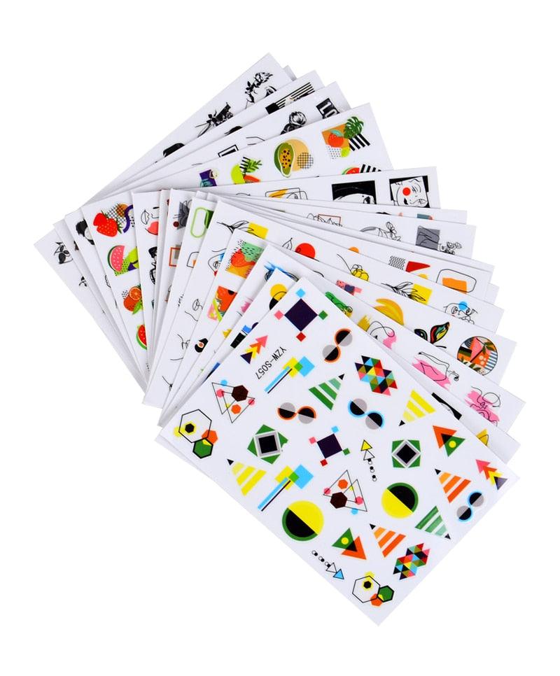 Elegantes Stickers de Uñas 3D con Decal de Agua