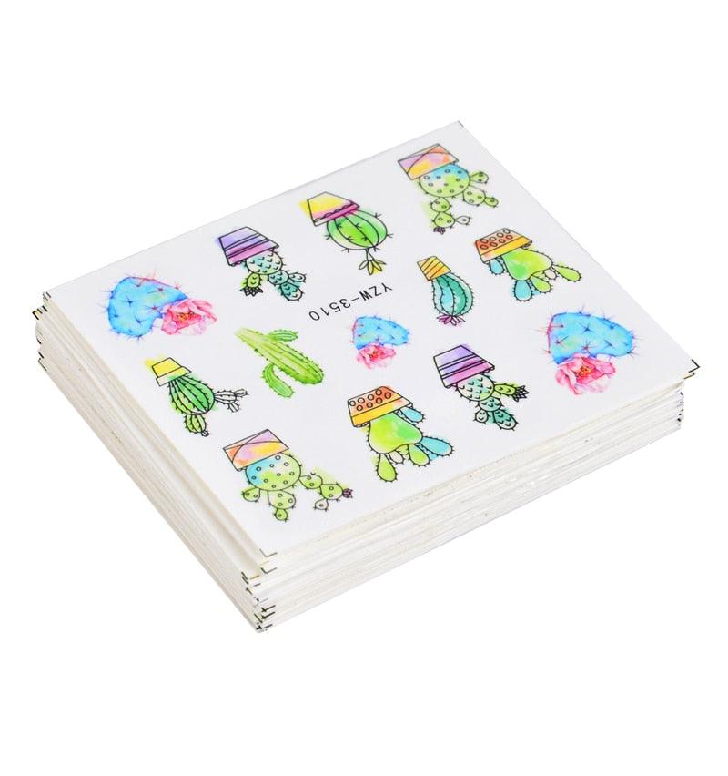 Elegantes Stickers de Uñas 3D con Decal de Agua