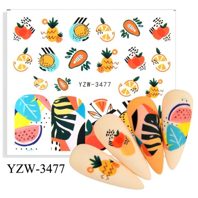 Elegantes Stickers de Uñas 3D con Decal de Agua