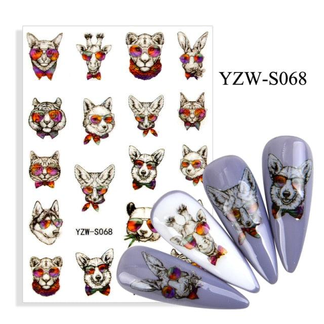 Elegantes Stickers de Uñas 3D con Decal de Agua