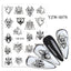 Elegantes Stickers de Uñas 3D con Decal de Agua