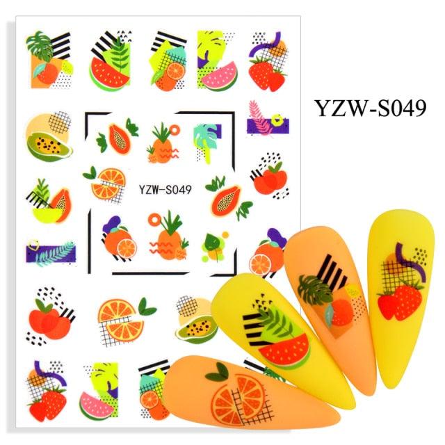 Elegantes Stickers de Uñas 3D con Decal de Agua
