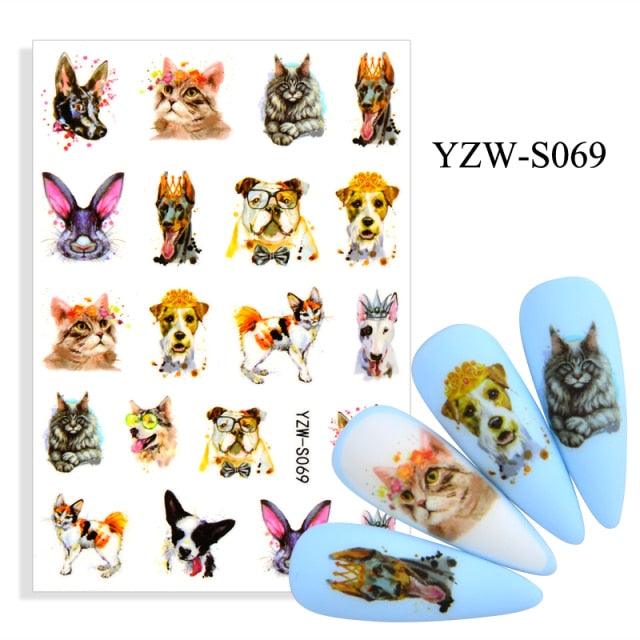 Elegantes Stickers de Uñas 3D con Decal de Agua