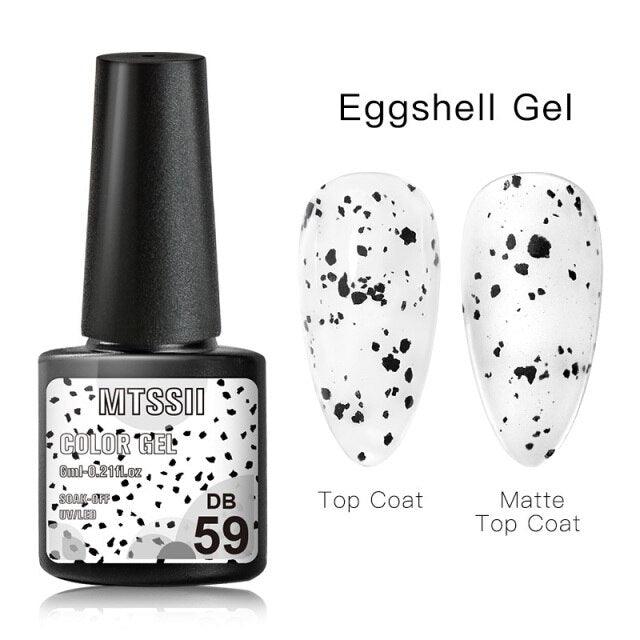 Esmalte de Uñas en Gel Elegante - Diseño Mate Brillante de Huevo
