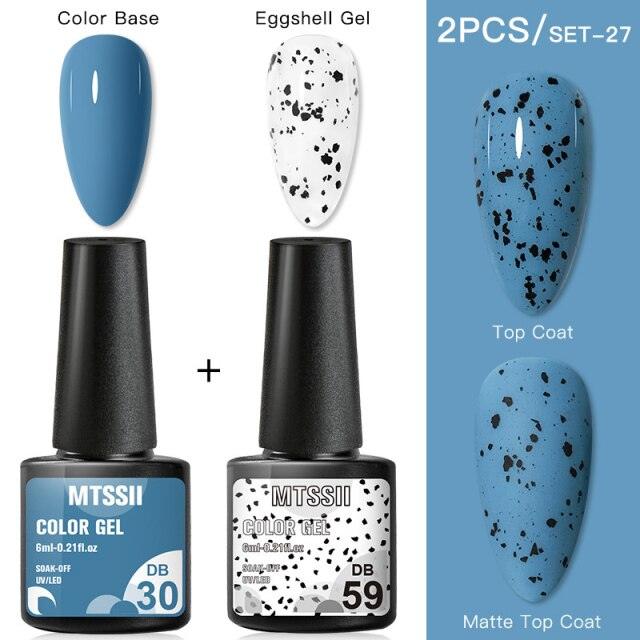 Esmalte de Uñas en Gel Elegante - Diseño Mate Brillante de Huevo