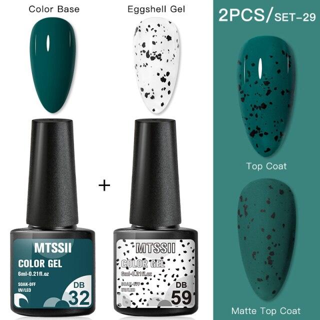 Esmalte de Uñas en Gel Elegante - Diseño Mate Brillante de Huevo