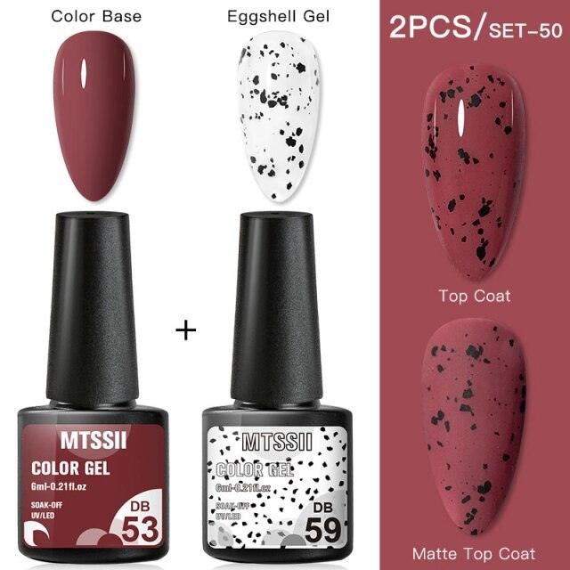 Esmalte de Uñas en Gel Elegante - Diseño Mate Brillante de Huevo