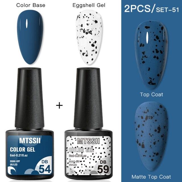 Esmalte de Uñas en Gel Elegante - Diseño Mate Brillante de Huevo