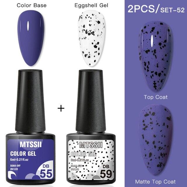 Esmalte de Uñas en Gel Elegante - Diseño Mate Brillante de Huevo