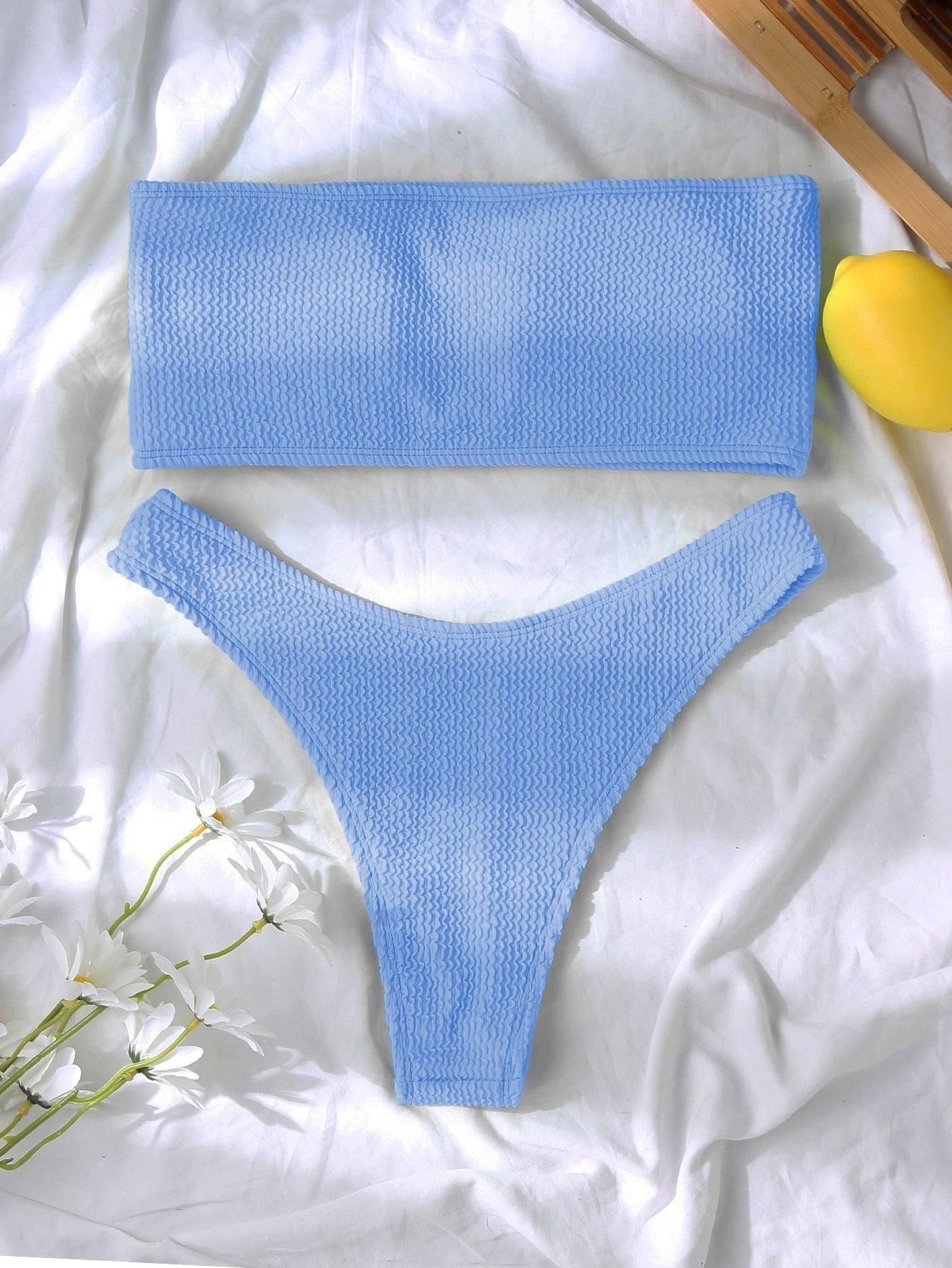 Conjunto de Bikini Elegante con Push-Up para Mujeres