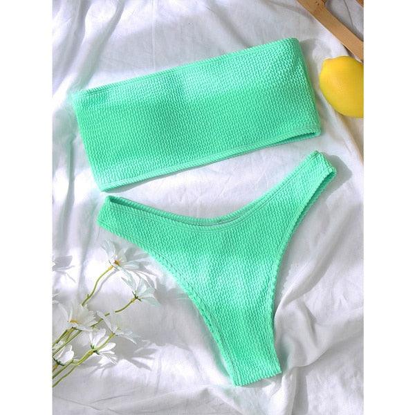 Conjunto de Bikini Elegante con Push-Up para Mujeres