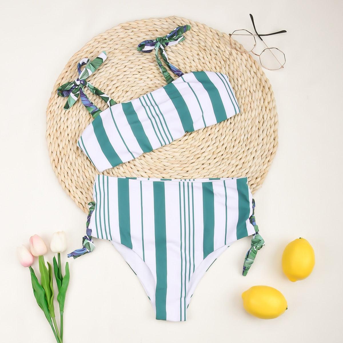 High Waist Push Up Bikini Set for Women