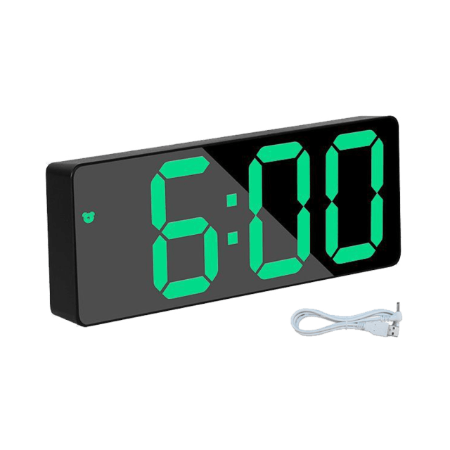 Reloj Despertador Digital Premium con Doble Alarma y Cargador USB