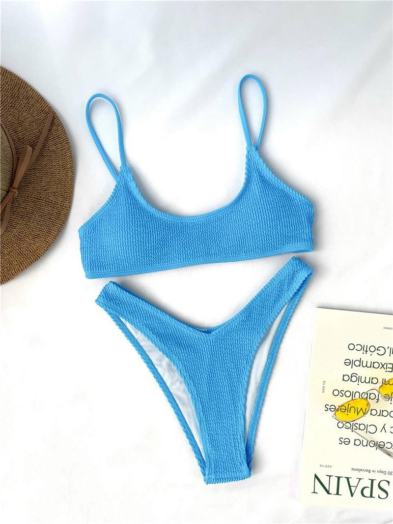Elegant One-Shoulder Bikini Set for Women