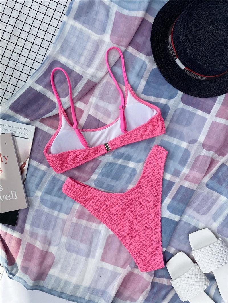 Elegant One-Shoulder Bikini Set for Women
