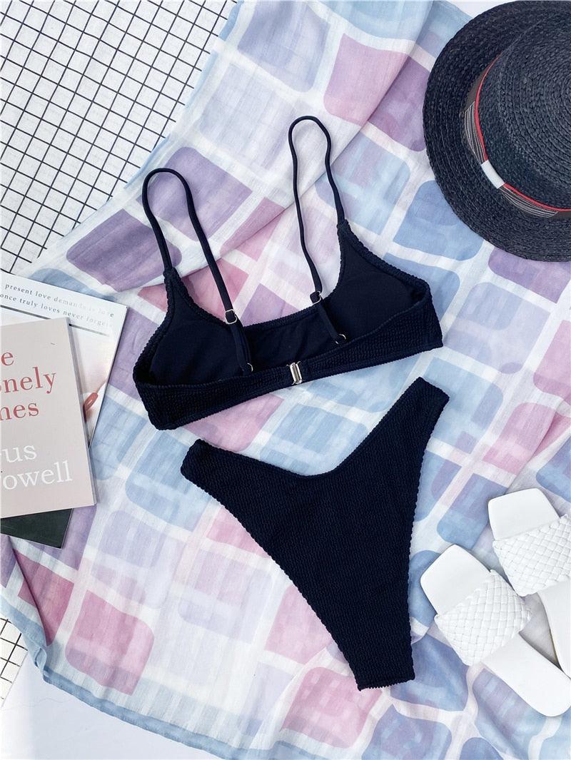 Elegant One-Shoulder Bikini Set for Women