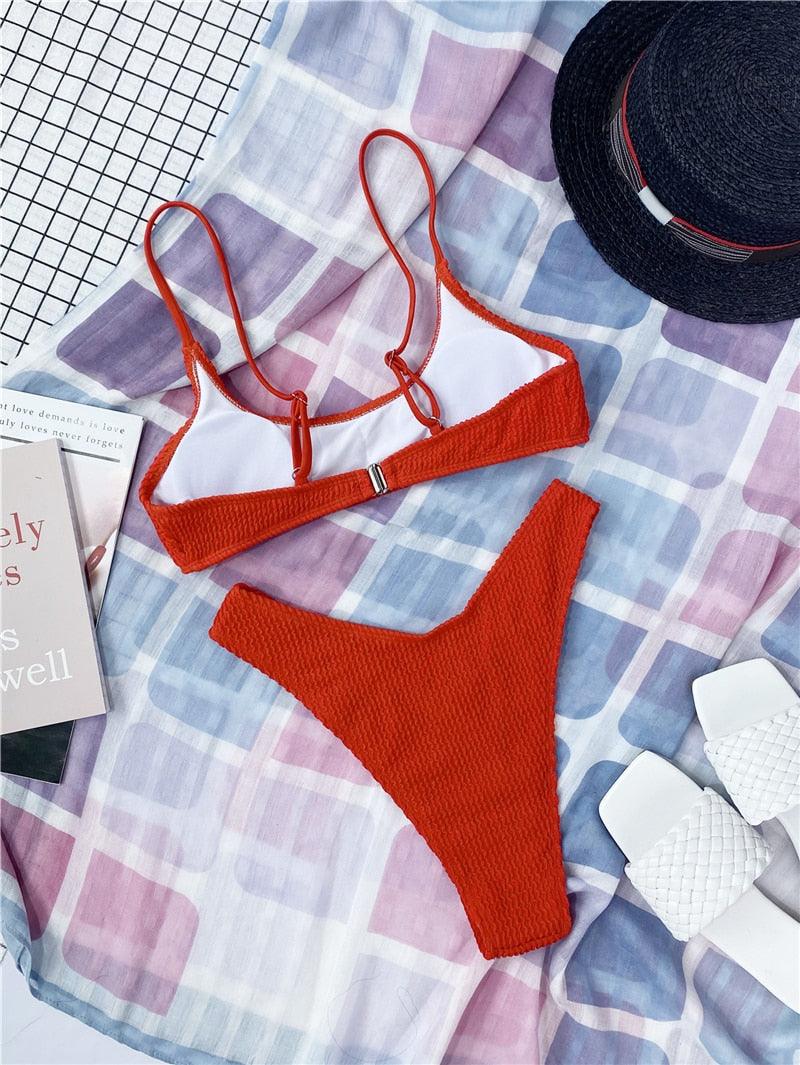 Elegant One-Shoulder Bikini Set for Women
