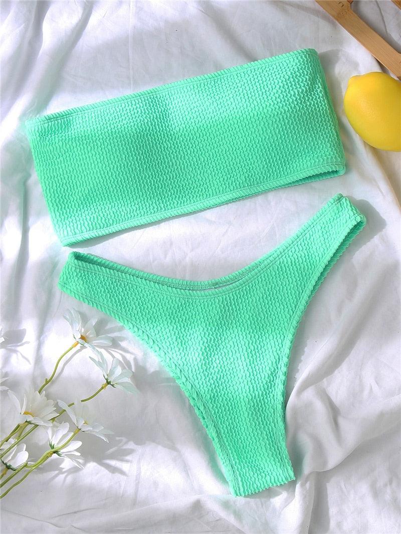 Elegant One-Shoulder Bikini Set for Women