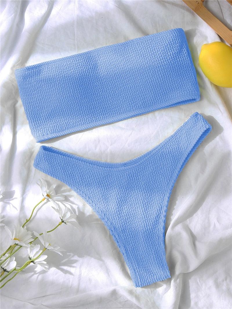 Elegant One-Shoulder Bikini Set for Women