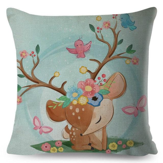 Cute Cartoon Animal Pillow Cover for Kids' Room Decor
