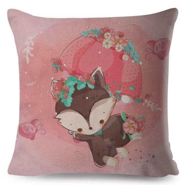 Cute Cartoon Animal Pillow Cover for Kids' Room Decor