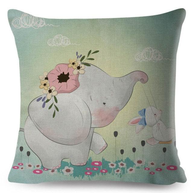 Cute Cartoon Animal Pillow Cover for Kids' Room Decor
