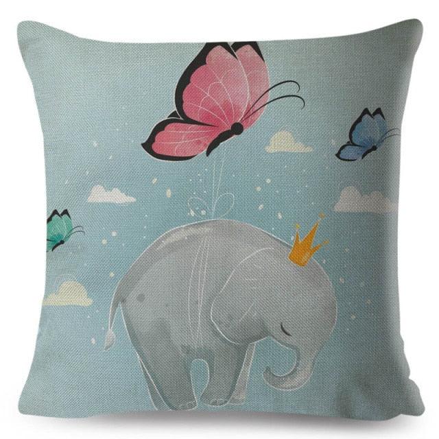 Cute Cartoon Animal Pillow Cover for Kids' Room Decor