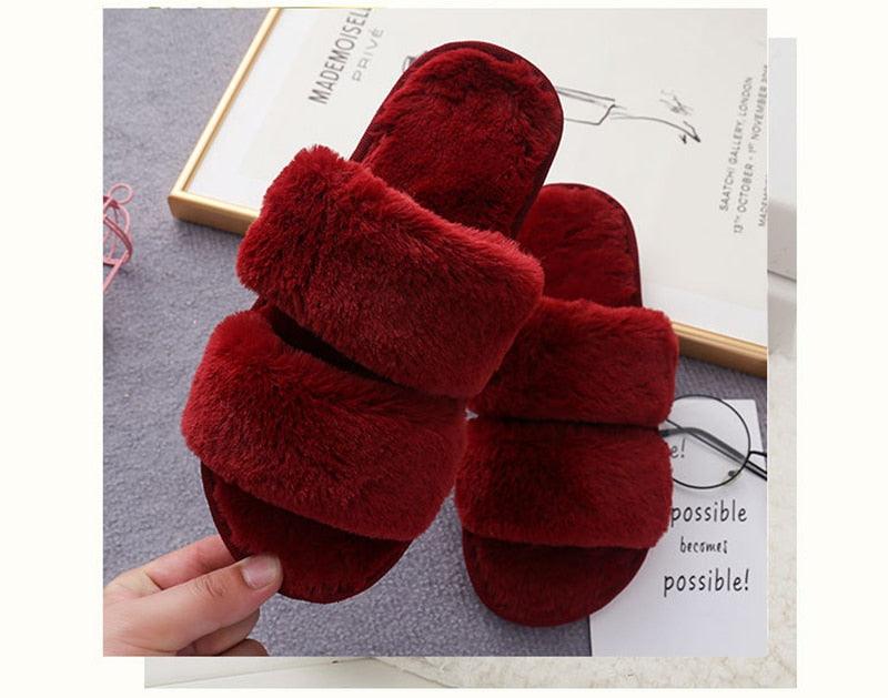 Cozy Faux Fur Slippers for Women - Soft and Stylish