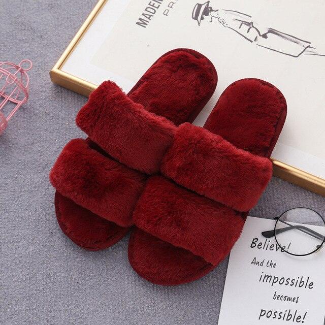 Cozy Faux Fur Slippers for Women - Soft and Stylish