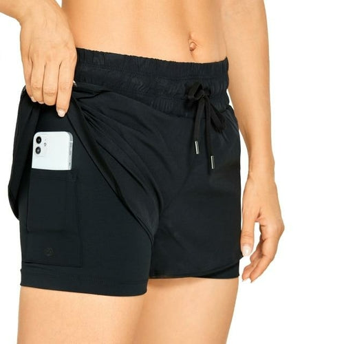 Women's 2-in-1 Workout Running Shorts with Liner