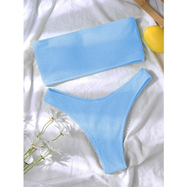Conjunto de Bikini Elegante con Push-Up para Mujeres