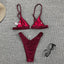 Chic Women's Ribbed Triangle Micro Bikini Set - Stylish Beachwear - Korvel