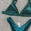 Chic Women's Ribbed Triangle Micro Bikini Set - Stylish Beachwear - Korvel