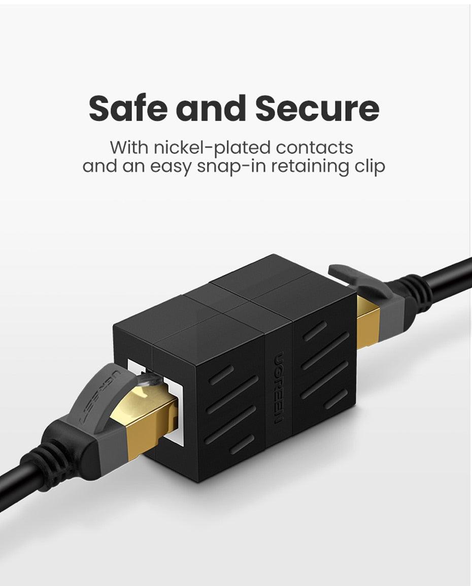 Acoplador de Red RJ45 Elegante para Extensión de Ethernet