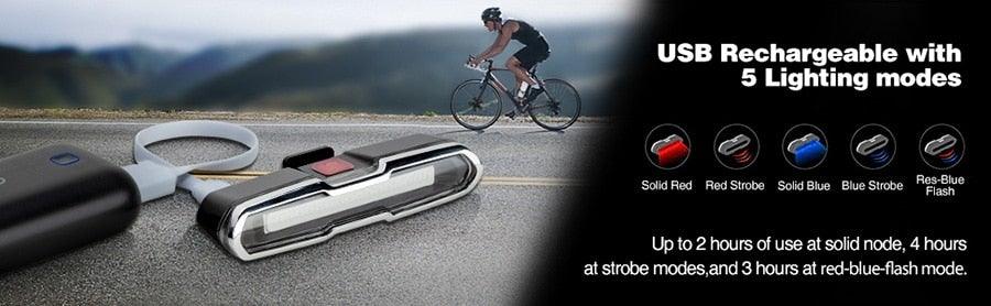 Ultra Bright USB Rechargeable LED Bike Tail Light