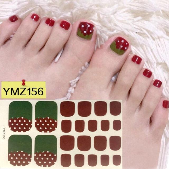Calcomanías de Arte para Uñas de Pies Impermeables Premium - Patrones Mixtos