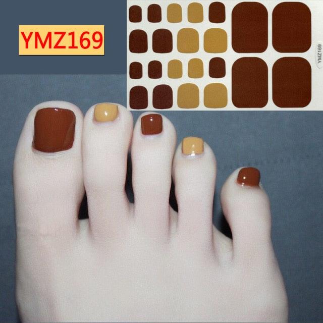 Calcomanías de Arte para Uñas de Pies Impermeables Premium - Patrones Mixtos