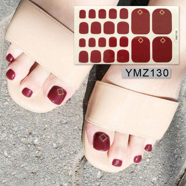 Calcomanías de Arte para Uñas de Pies Impermeables Premium - Patrones Mixtos