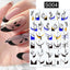 Elegantes Stickers de Uñas 3D - Diseños de Personajes y Flores