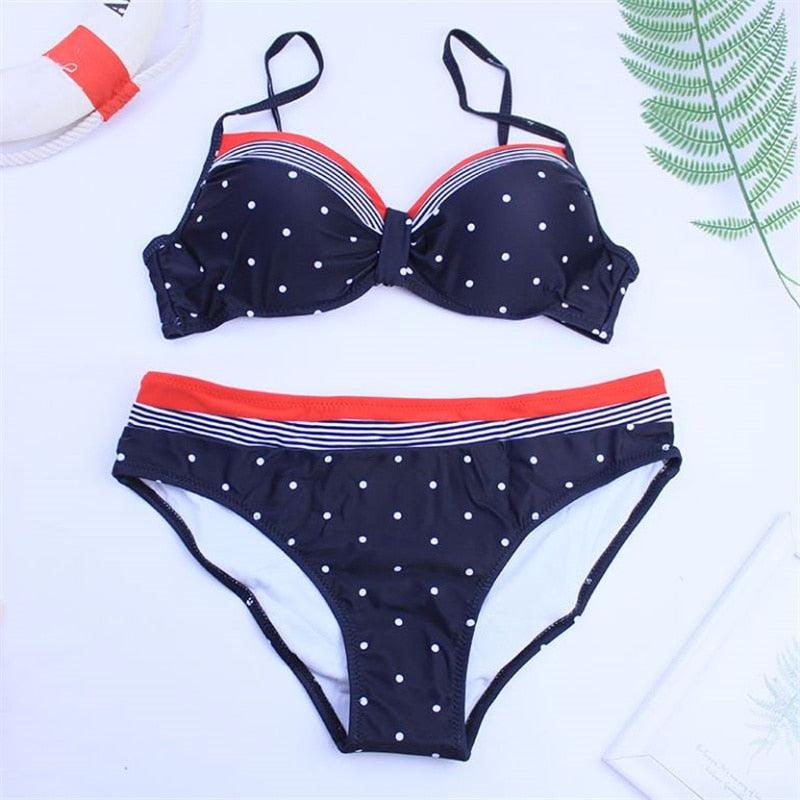 Chic High-Waisted Puff Sleeve Bikini Set for Women - Stylish Summer Swimwear - Korvel