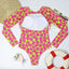 Conjunto de Bikini de Manga Larga con Estampado de Tigre para Mujeres