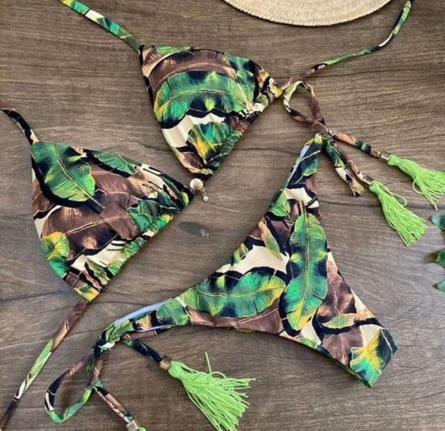 Ensemble de bikini à nouer en ribbed pour femmes à la mode