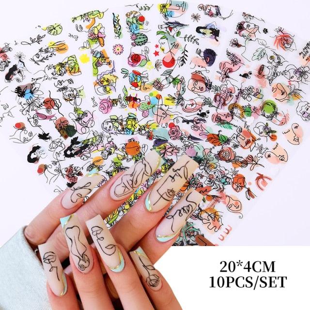 Christmas Silver Snowflakes Nail Art Foil Transfer Stickers