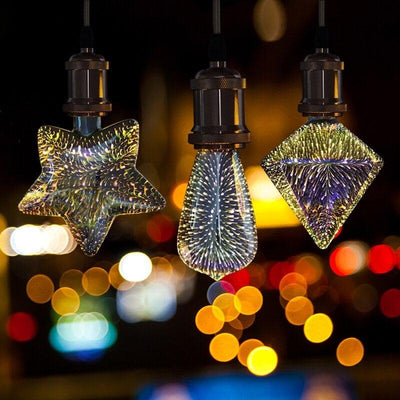 4pcs Vintage 3D Firework LED Bulbs for Holiday Decor