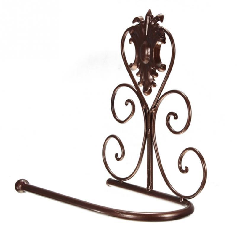 Vintage Cast Iron Toilet Paper Holder - European Design