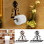 Vintage Cast Iron Toilet Paper Holder - European Design