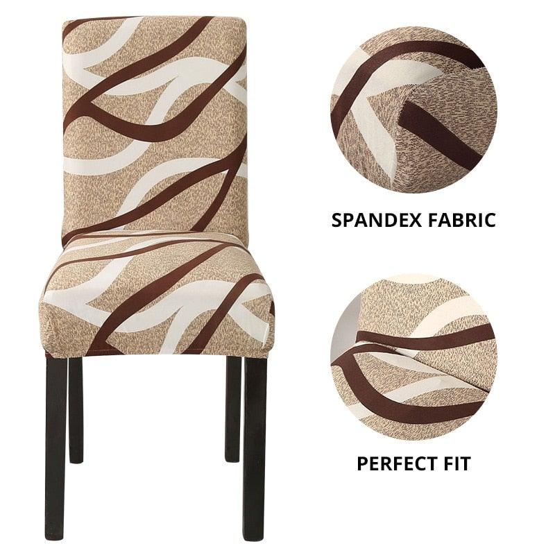 Funda de Silla de Comedor Impresa Elegante - Estirable y Estilosa